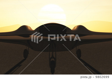 Drone Base in the Sunset Sunrise 3D render Drone Base in the Sunset Sunrise 3D render 9802699