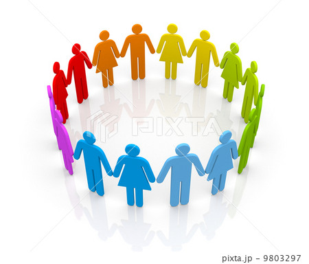 Circle of people 9803297