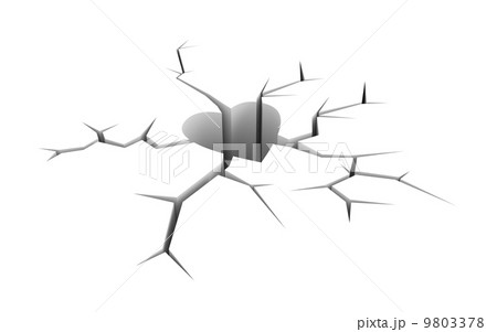 Cracked heart Cracked heart 9803378