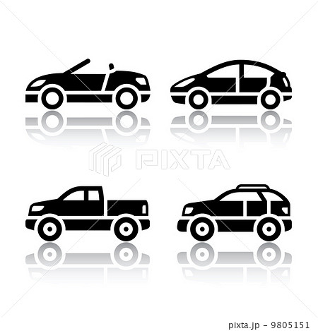 Set of transport icons - cars 9805151