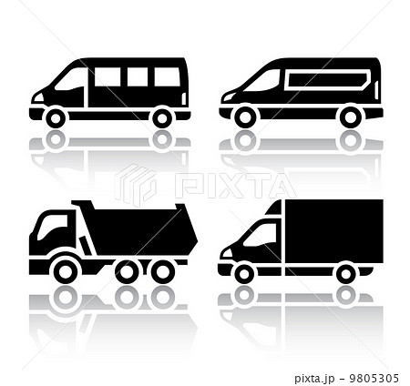 Set of transport icons - freight transport 9805305