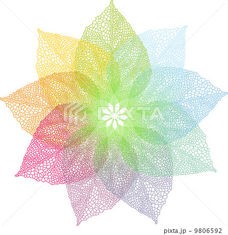 colorful spring leaves flower, vector colorful spring leaves flower, vector 9806592