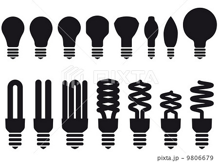 energy saving light bulbs, vector set 9806679