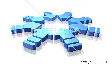 集結を表すアブストラクト3DCG 9806719