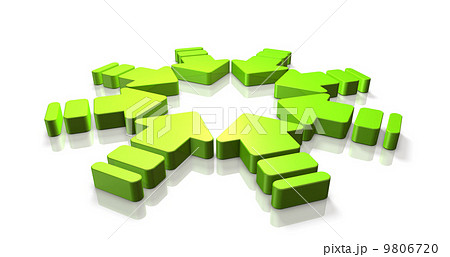 集結を表すアブストラクト3DCG 9806720