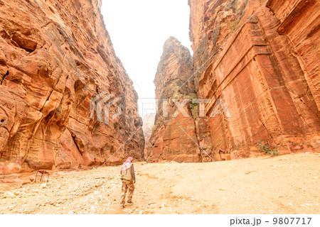 ペトラのメインストリート(ヨルダン、ペトラ遺跡) 9807717