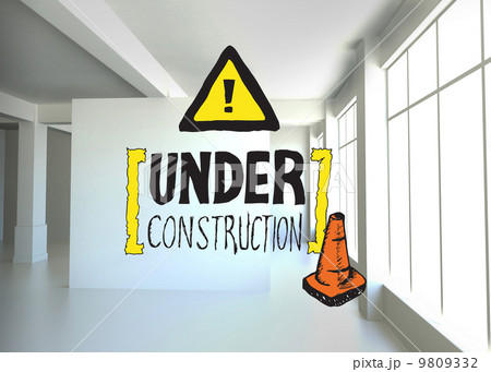 Composite image of under construction doodle Composite image of under construction doodle 9809332