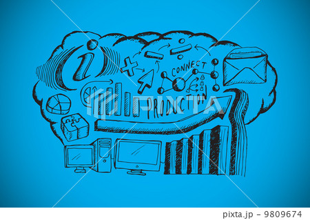 Composite image of business brainstorm doodle 9809674