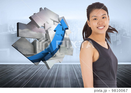 Composite image of smiling businesswoman Composite image of smiling businesswoman 9810067