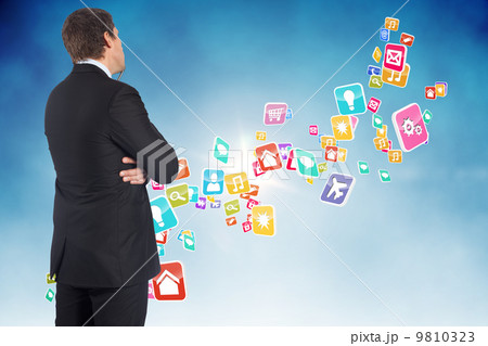 Composite image of thinking businessman 9810323