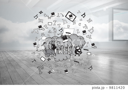 Composite image of tweet doodles 9811420