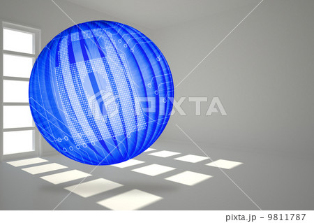 Composite image of digital lock on abstract screen 9811787