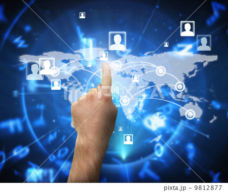 Composite image of hand pointing 9812877