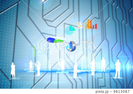 Composite image of global technology background Composite image of global technology background 9813087