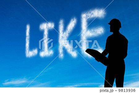 Composite image of like written in white in sky Composite image of like written in white in sky 9813936