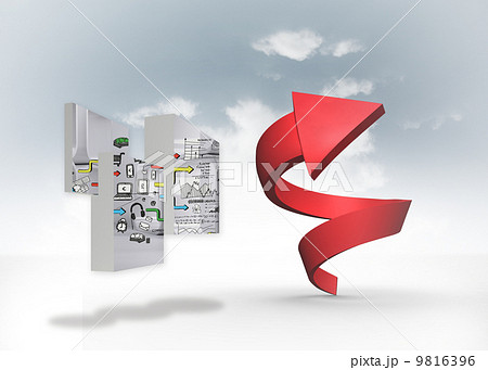 Composite image of media brainstorm on abstract screen 9816396