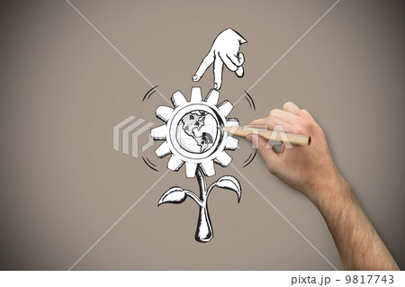 Composite image of hand holding a pencil Composite image of hand holding a pencil 9817743