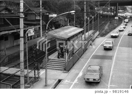 京阪電鉄、京津線、大津市追分け駅付近風景 9819146