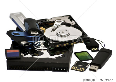 assortred digital storage devices 9819477