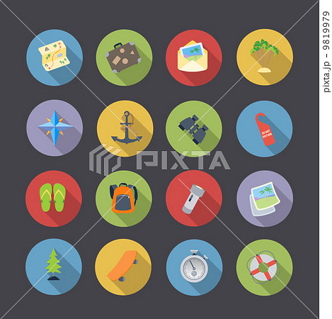Flat Icons For Travel and Sport Flat Icons For Travel and Sport 9819979