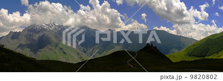 Caucasus Mountains (Kazbegi) - panorama 9820802