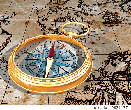 Compass on map 9821177