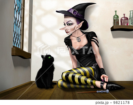 Witch with her familiar 9821178