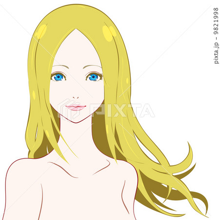 なびく髪のイラスト素材