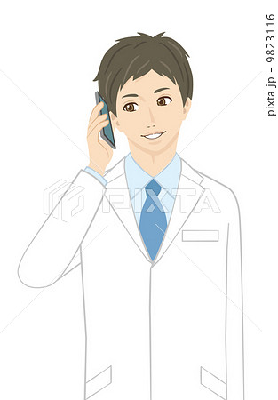 白衣の男性シリーズのイラスト素材