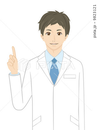 白衣の男性シリーズ アニメ風 シリーズ のイラスト素材