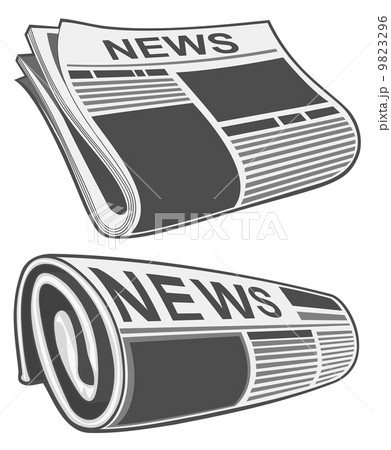 Rolled newspaper vector 9823296