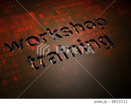 Education concept: Workshop Training on digital screen background 9823521