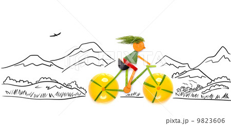 Off-road cyclist. 9823606