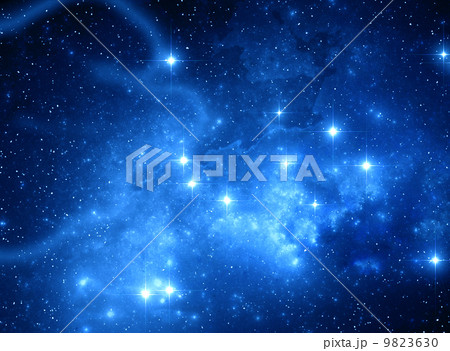 Blue space star nebula 9823630