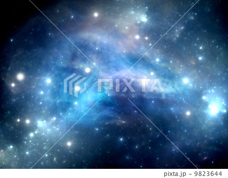 Blue space star nebula 9823644