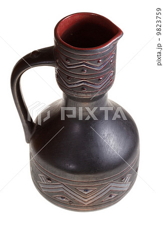 georgian ceramic pottery black pitcher 9823759