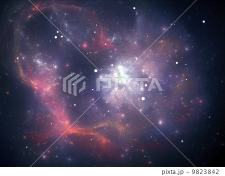 Purple space nebula 9823842