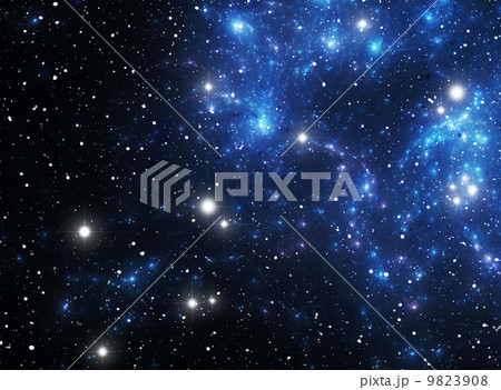 Blue space star nebula 9823908