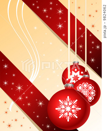 Traditional red Christmas ball ornaments Traditional red Christmas ball ornaments 9824062
