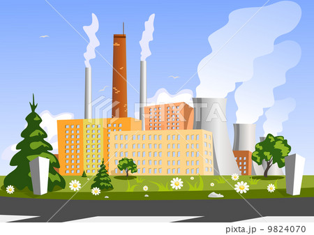 Factory, vector illustration 9824070