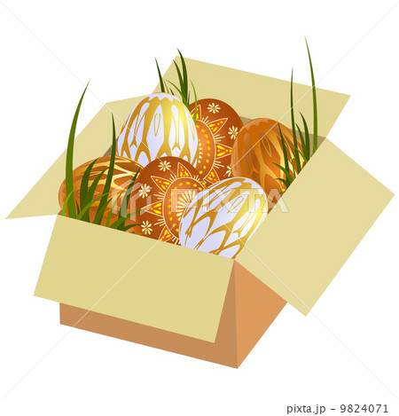 Easter eggs in a box 9824071