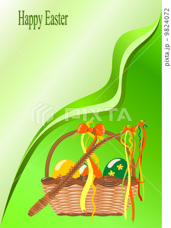 Basket with easter eggs 9824072