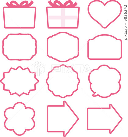 シンプルなフレームのセット 9826242