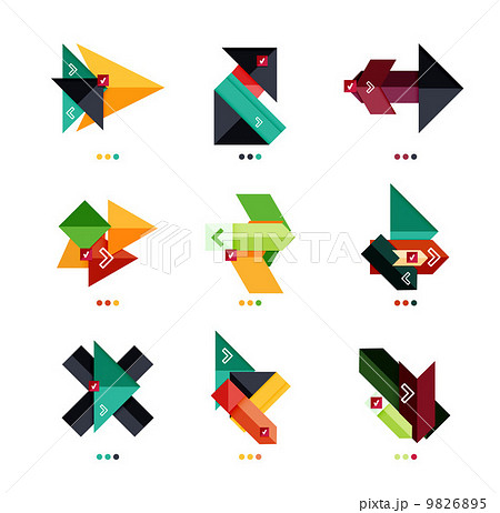 Vector arrow business geometric stickers Vector arrow business geometric stickers 9826895