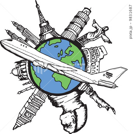 Aviation and travel doodles 9831687