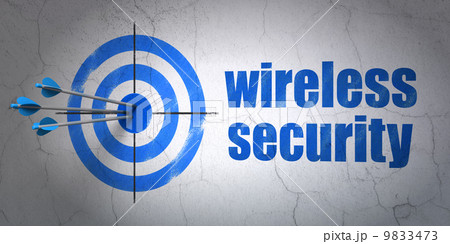 Privacy concept: target and Wireless Security on wall background Privacy concept: target and Wireless Security on wall background 9833473