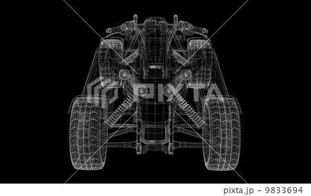Quad bike, motorcycle,  3D model 9833694