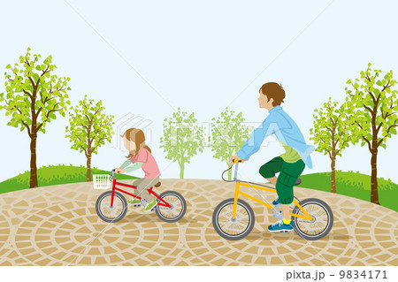自転車に乗る子供/公園 9834171