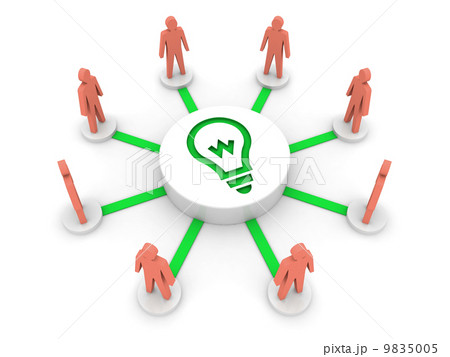 Team idea. Concept 3D illustration. Team idea. Concept 3D illustration. 9835005