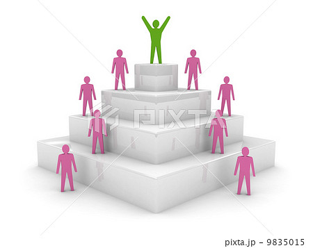 Social hierarchy. Leadership. Concept 3D illustration. 9835015